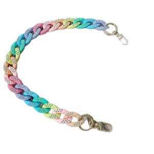Blush Crystal Luxe Bag Chain- Matte Pastel Acrylic Replacement Strap; NIP